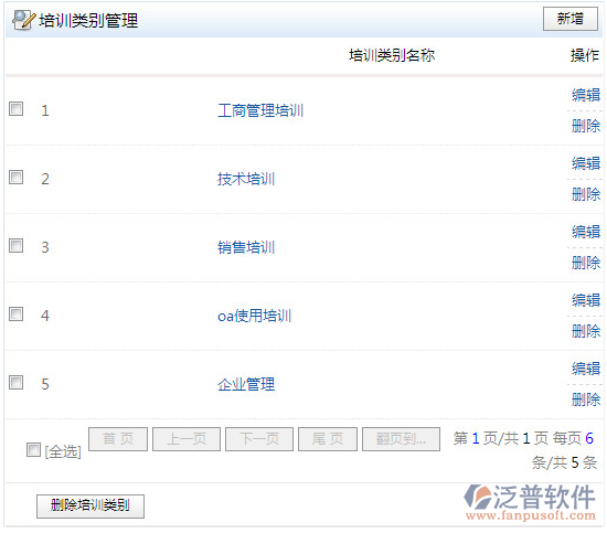 培訓(xùn)信息設(shè)置