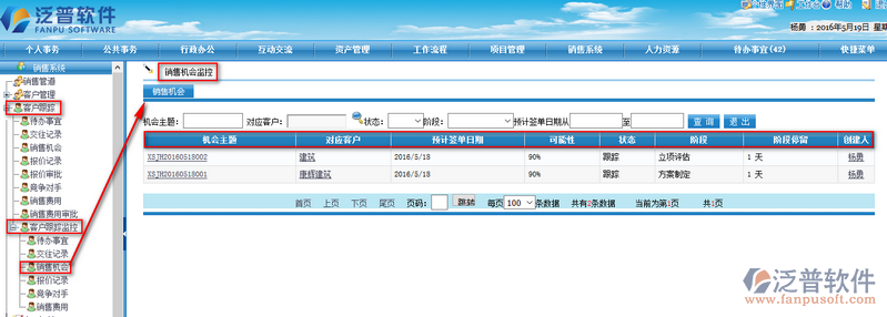 監(jiān)控銷售機(jī)會、銷售商機(jī)跟進(jìn)管理