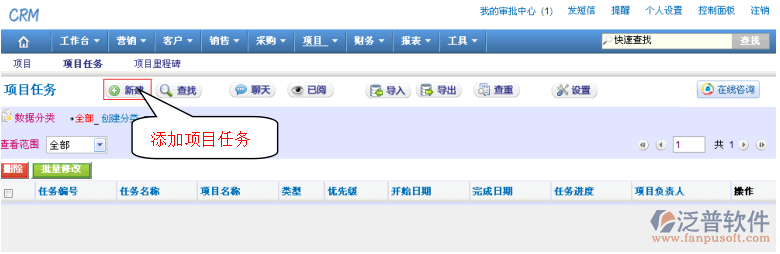 項(xiàng)目錄入系統(tǒng)后，項(xiàng)目任務(wù)分配