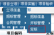 項目定標(biāo)信息進(jìn)行管理
