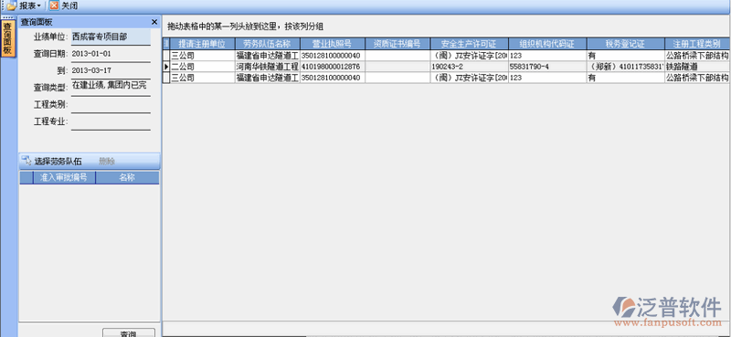 勞務(wù)隊伍綜合報表分析