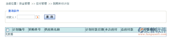 資金應(yīng)付信息管理