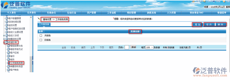 工作報(bào)告類別管理