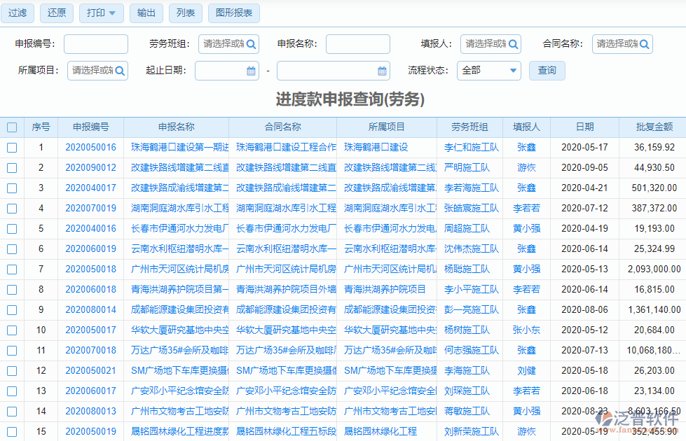 進(jìn)度款申報(bào)查詢