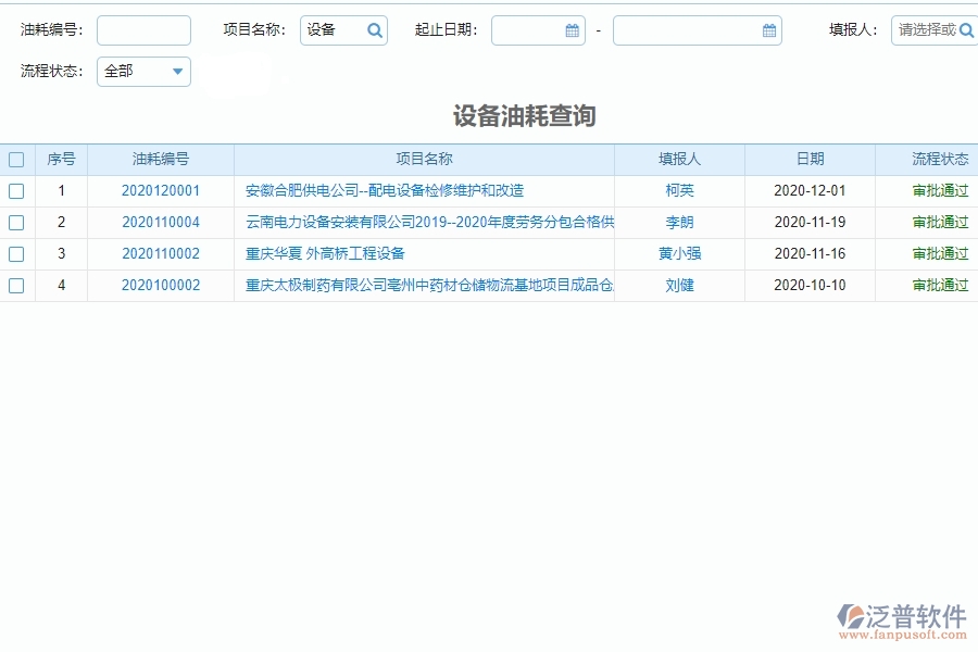 設備油耗查詢管理的注意事項