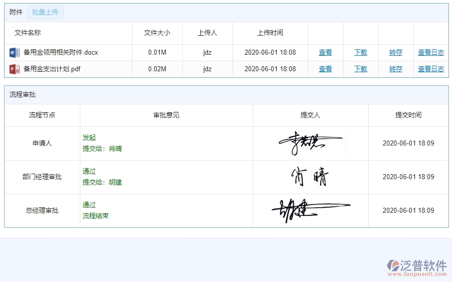 三、泛普軟件-幕墻工程系統(tǒng)中的備用金發(fā)放管理的主要內(nèi)容