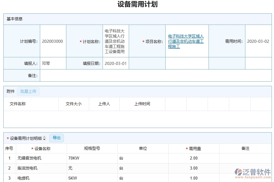 泛普軟件-對(duì)于設(shè)備需用計(jì)劃的管理作用體現(xiàn)在哪些方面