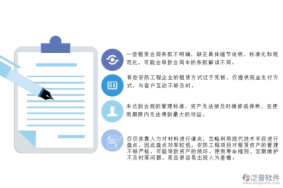 一、在安防工程企業(yè)管理中租賃合同方面存在的問題
