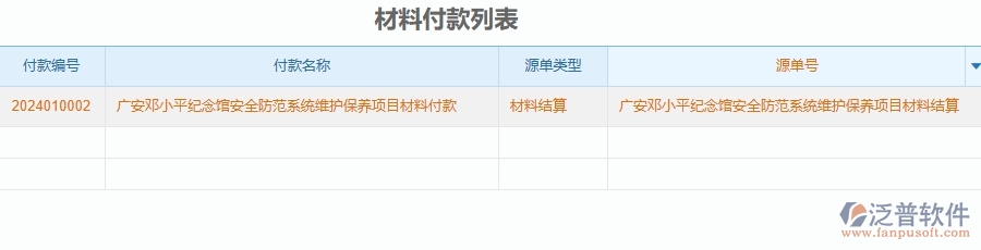 二、泛普軟件-安防工程管理系統(tǒng)如何解決工程企業(yè)的材料付款的痛點