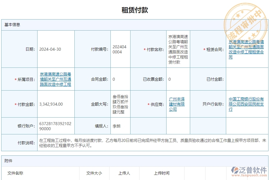 三、泛普軟件-公路工程系統(tǒng)中租賃付款列表管理的技術(shù)優(yōu)勢