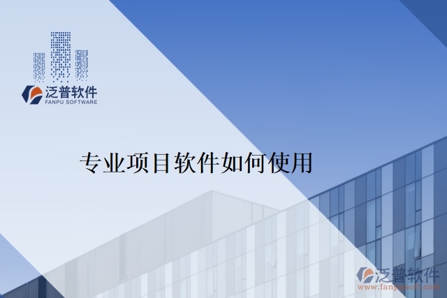 專業(yè)項(xiàng)目軟件如何使用