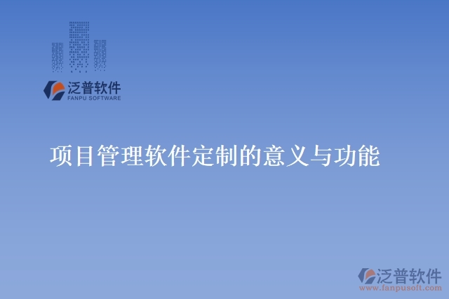 項目管理軟件定制的意義與功能