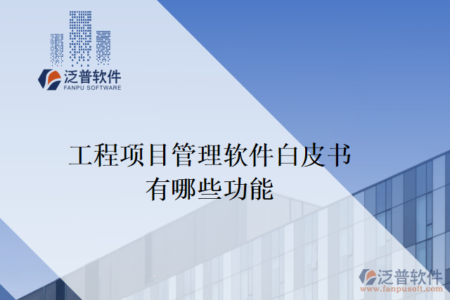 工程項目管理軟件白皮書有哪些功能