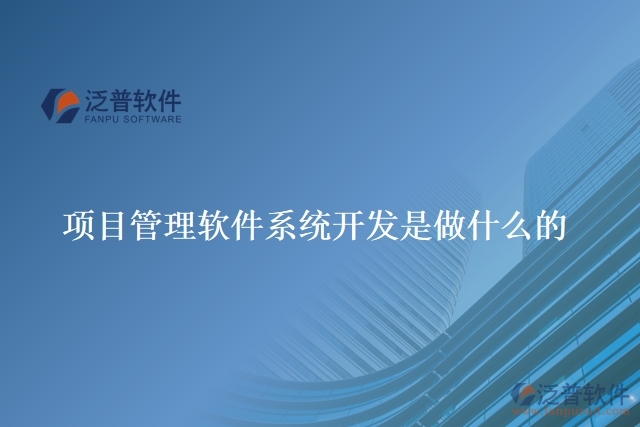 項目管理軟件系統(tǒng)開發(fā)是做什么的