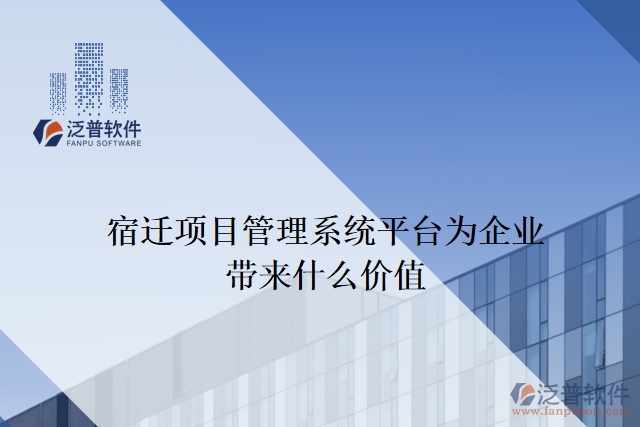 宿遷項目管理系統(tǒng)平臺能為企業(yè)帶來什么價值