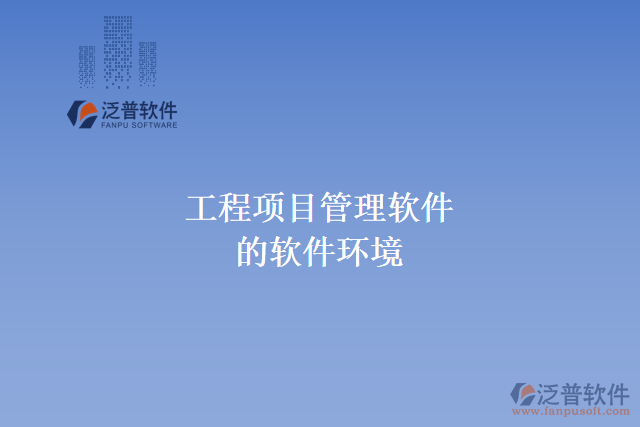 工程項目管理軟件的軟件環(huán)境