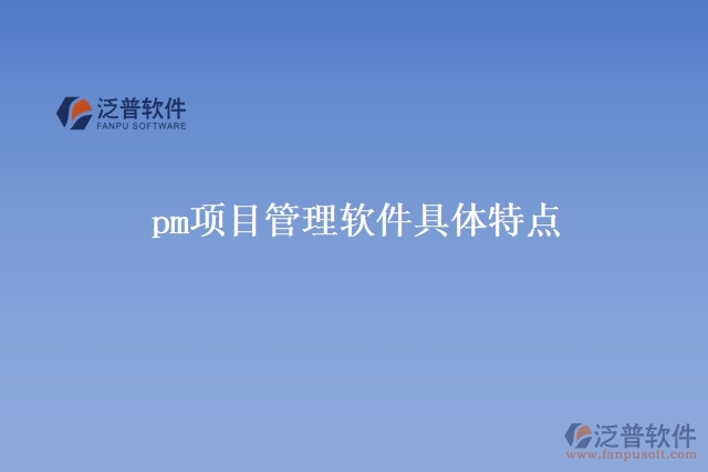 pm項目管理軟件具體特點