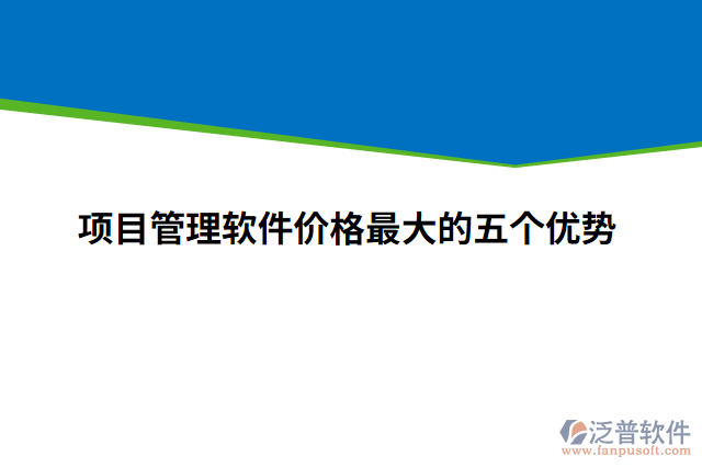 項目管理軟件價格最大的五個優(yōu)勢