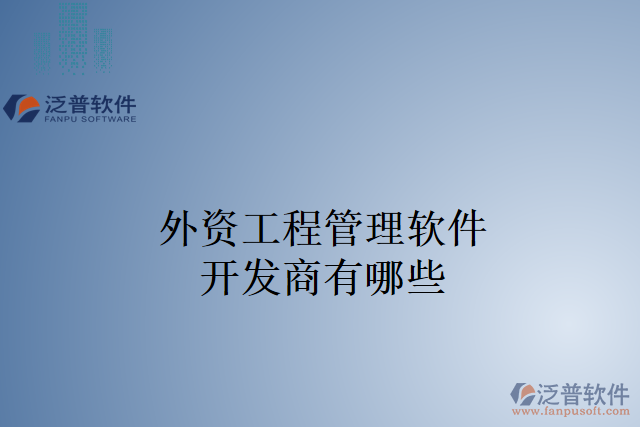 外資工程管理軟件開(kāi)發(fā)商有哪些