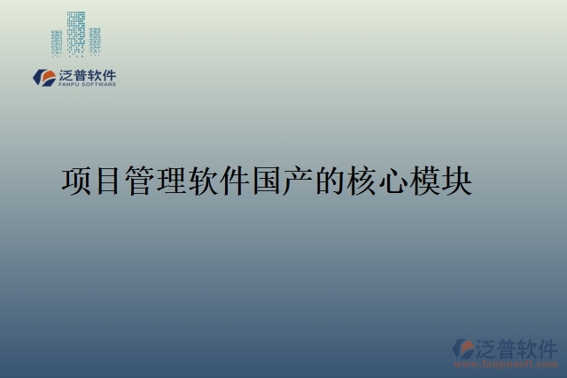 項目管理軟件國產的核心模塊