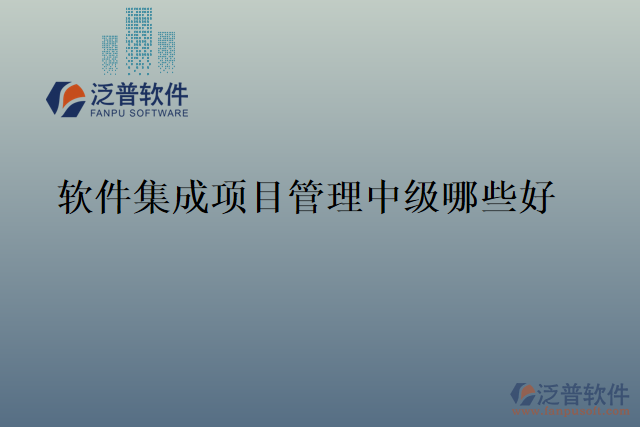 軟件集成項(xiàng)目管理中級哪些好