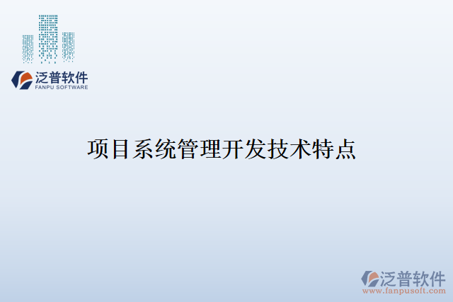 項目系統(tǒng)管理開發(fā)技術特點