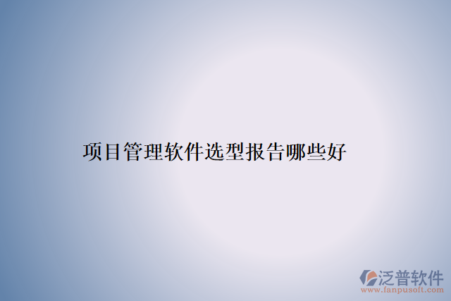 項目管理軟件選型報告哪些好