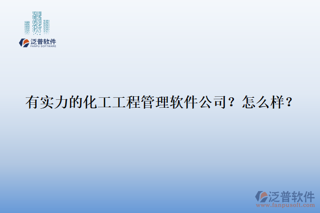 有實(shí)力的化工工程管理軟件公司？怎么樣？