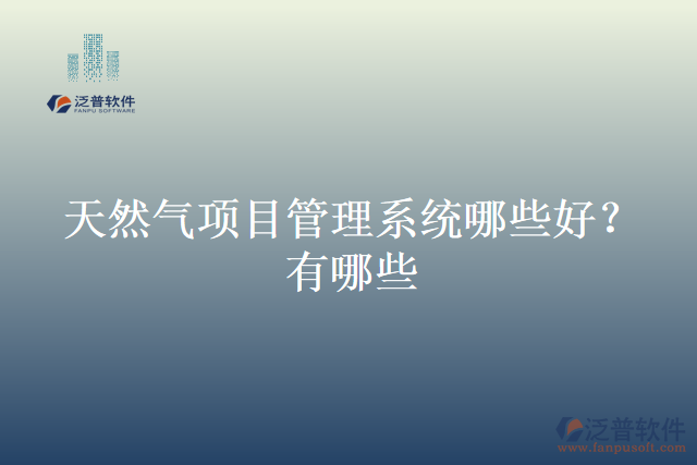 天然氣項目管理系統(tǒng)哪些好？有哪些