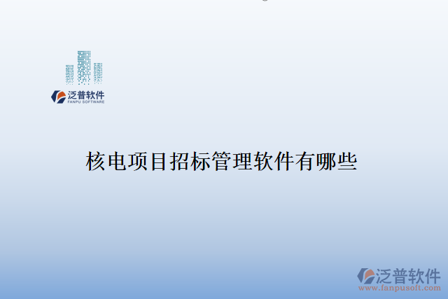 核電項目招標(biāo)管理軟件有哪些