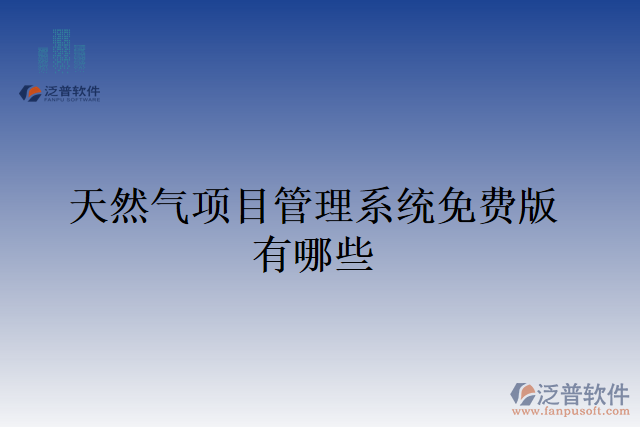 天然氣項(xiàng)目管理系統(tǒng)免費(fèi)版有哪些
