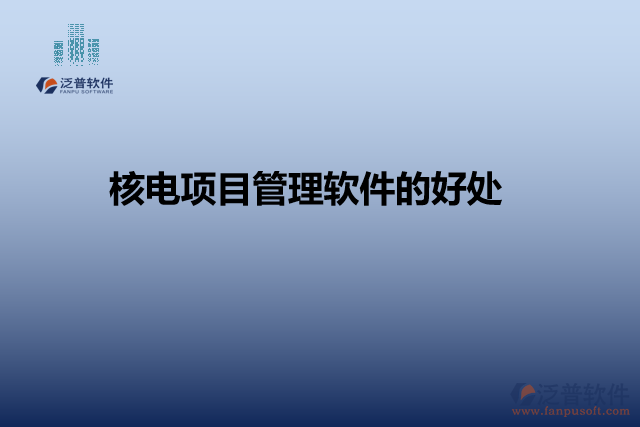 核電項(xiàng)目管理軟件的好處