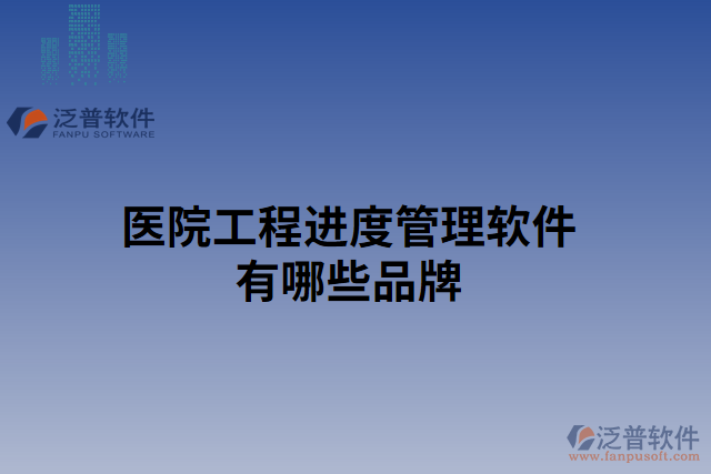 醫(yī)院工程進度管理軟件有哪些品牌
