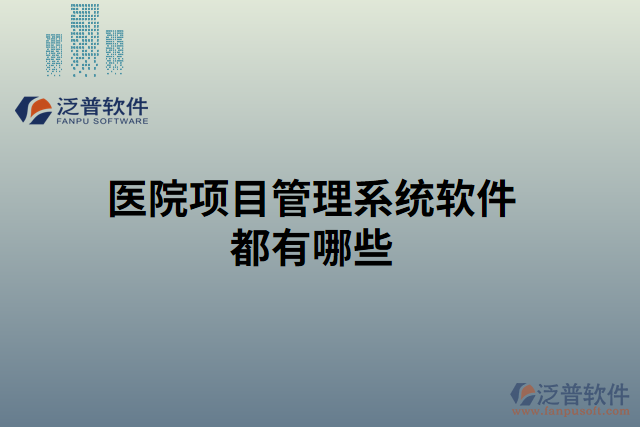 醫(yī)院項目管理系統(tǒng)軟件都有哪些