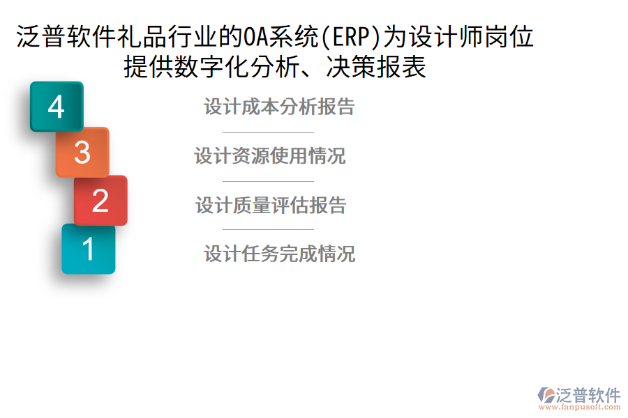 泛普軟件禮品行業(yè)的OA系統(tǒng)(ERP)為設(shè)計師崗位提供數(shù)字化分析、決策報表