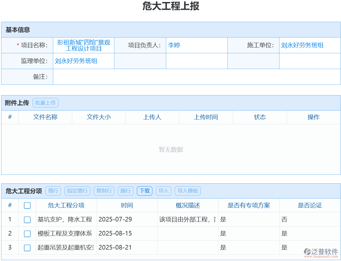 危大工程上報(bào)，精準(zhǔn)記錄關(guān)鍵信息，規(guī)范流程守護(hù)工程